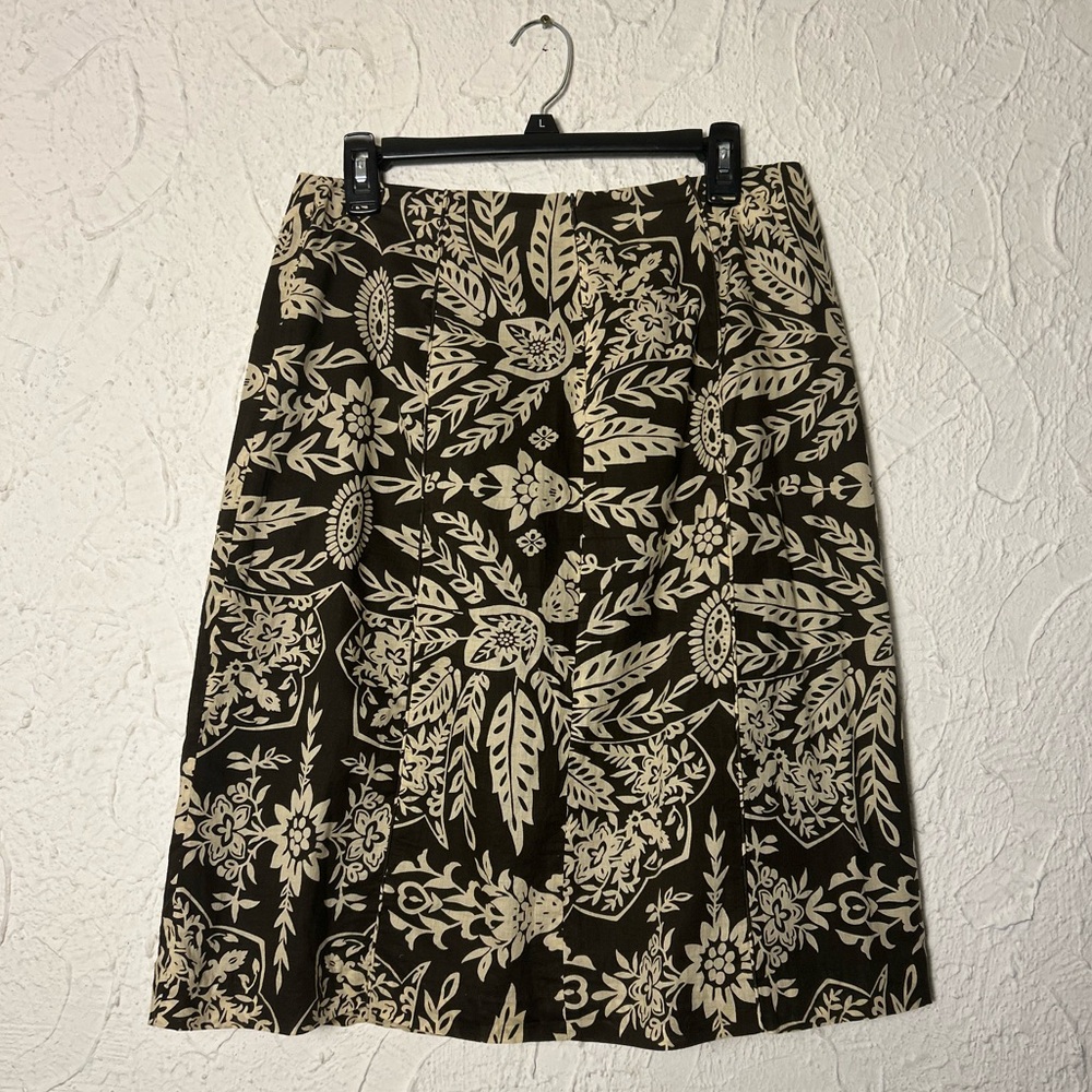 CITYSilk Stretch 100% Cotton Floral Skirt Size 8